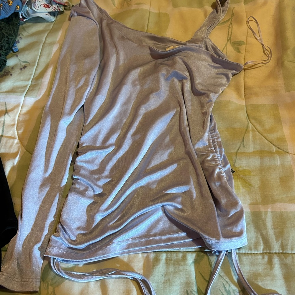 Satin shirt lilac color